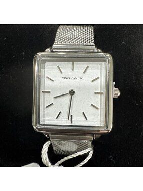 Vince Camuto Freya Watch Japanese Movement W/Box Silver Mesh Band